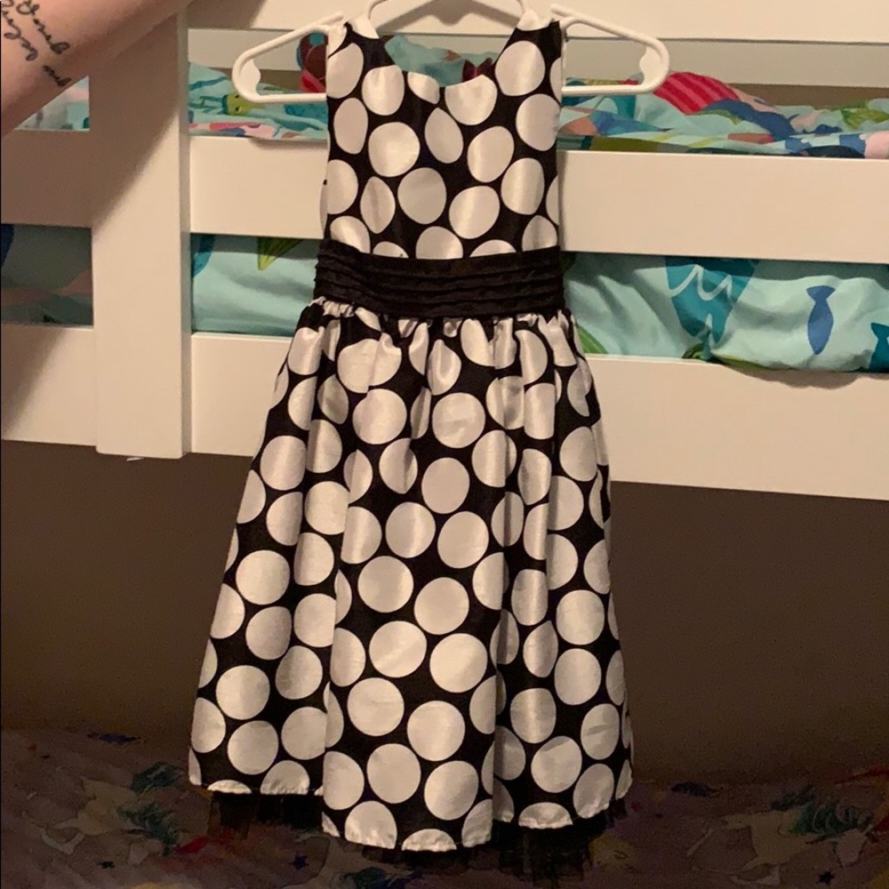 Black and white polka dot dress